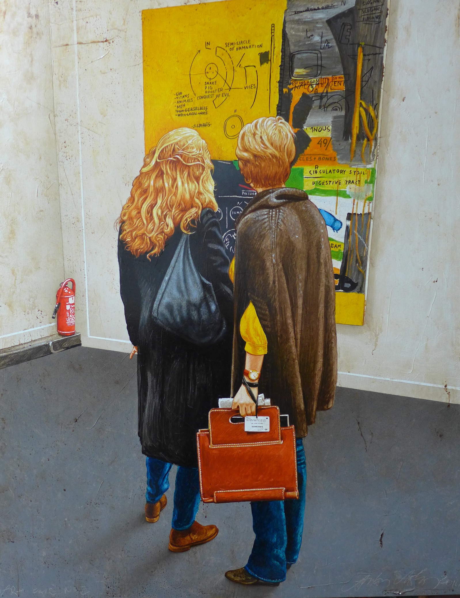 Deux femmes et Basquiat 146x114
