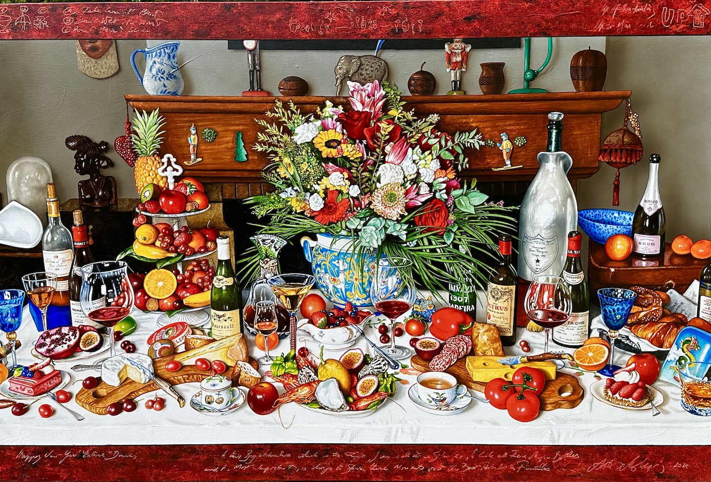 Happy new Year Dinner 195 x 130 cm 2024